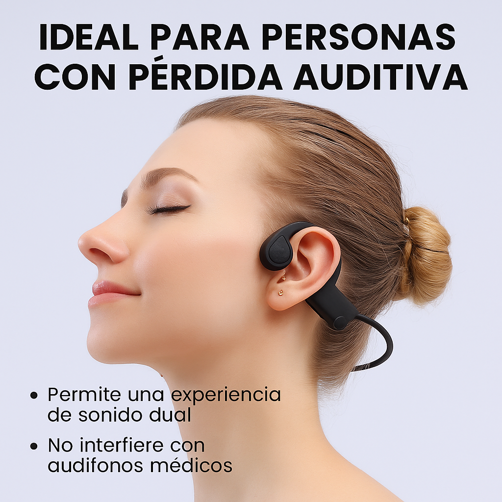 🎧 AUDÍFONOS DE CONDUCCIÓN ÓSEA – ESCUCHA SIN BLOQUEAR TUS OÍDOS